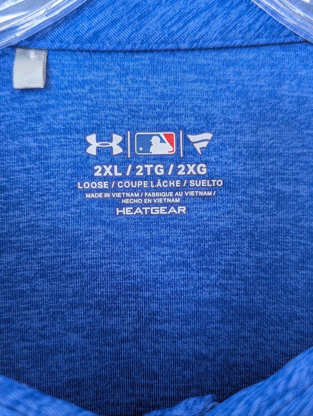 Under Armour Men's CHICAGO CUBS MLB HeatGear Blue Heathered Loose Polo Sz XXL - Picture 6 of 9